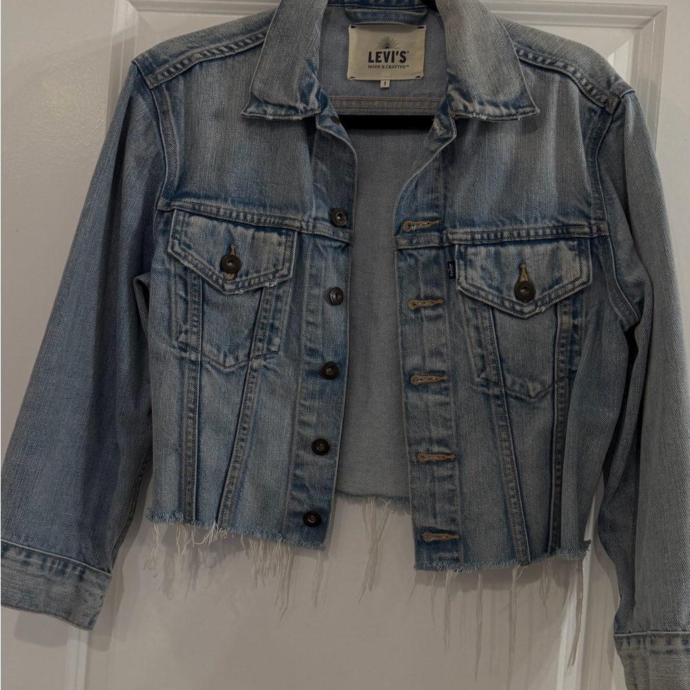 Levi's Women's Light Blue Distressed Denim Jacket